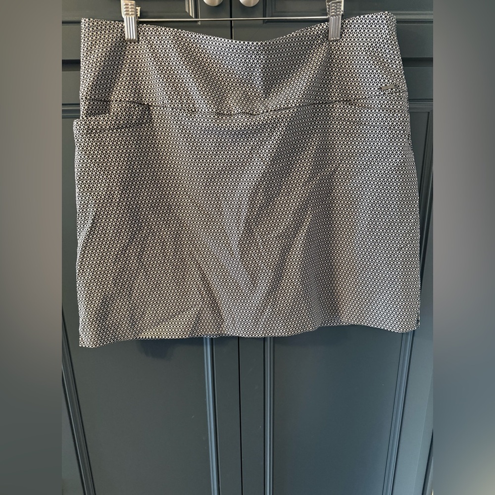 Style & Co. Black and White Patterned Mini Skort